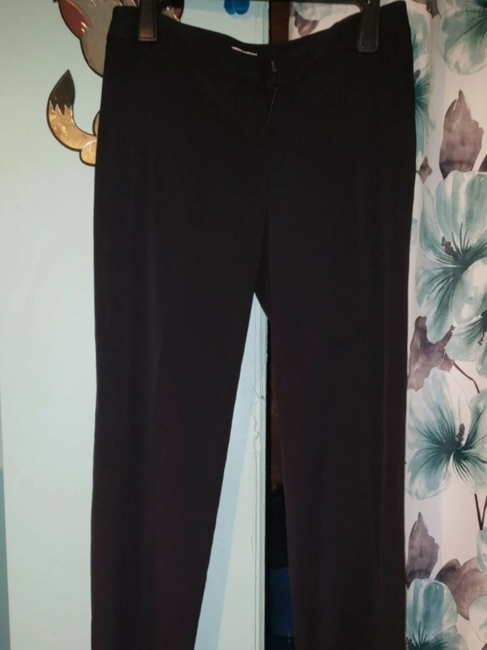 Laundry by Shelli Segal Black Dress Pants Flat Front Trouser Slacks Size 2R